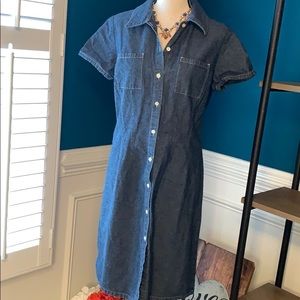 🎀Cherokee denim button up dress